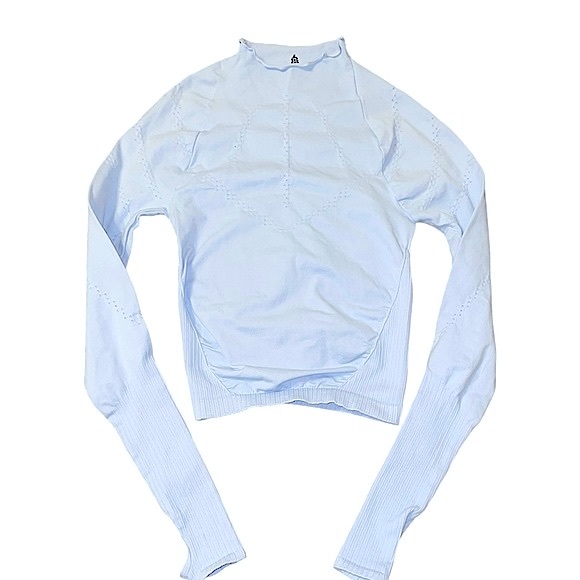 Free People Good Karma High-Neck Layer in Baby Blue XS/S NWOT - Picture 6 of 15